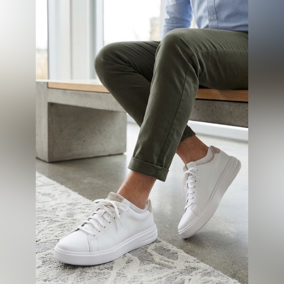 Cole Haan Men's Grand+ Court Sneakers White Size 8 NWT - Picture 3 of 6